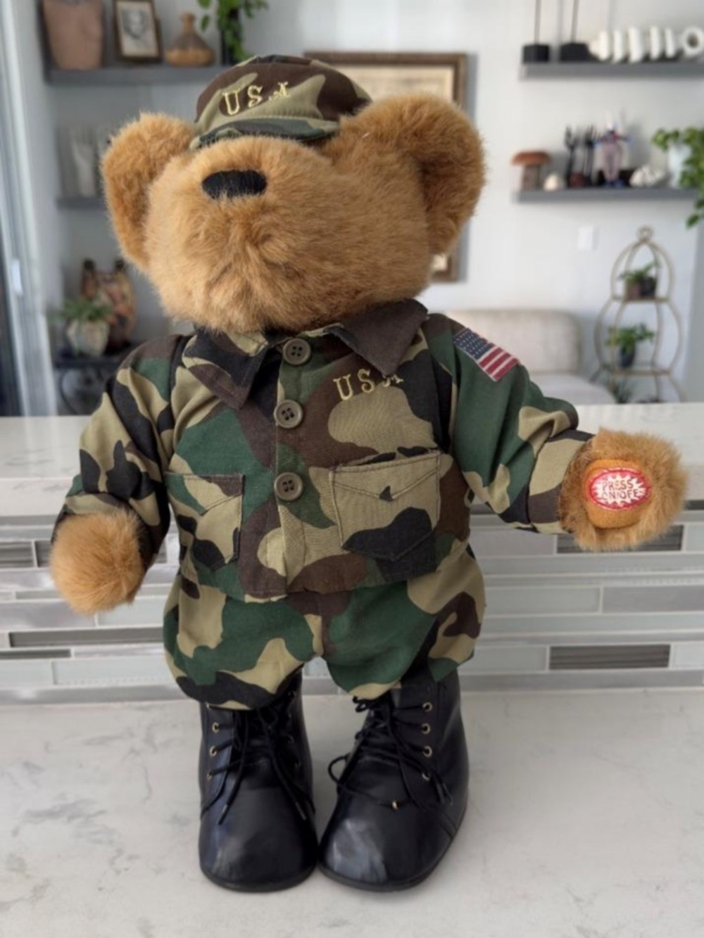 Dan Dee Singing Hero Military Soldier Teddy Bear “Proud American”